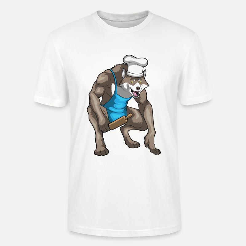 Werwolf Halloween Bäcker - Stanley/Stella Unisex Bio-T-Shirt CRAFTER - Weiß