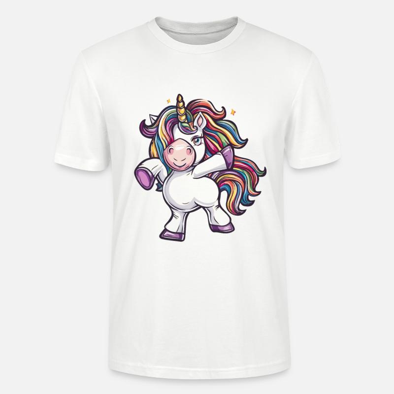 Tanzendes Einhorn - Stanley/Stella Unisex Bio-T-Shirt CRAFTER - Weiß