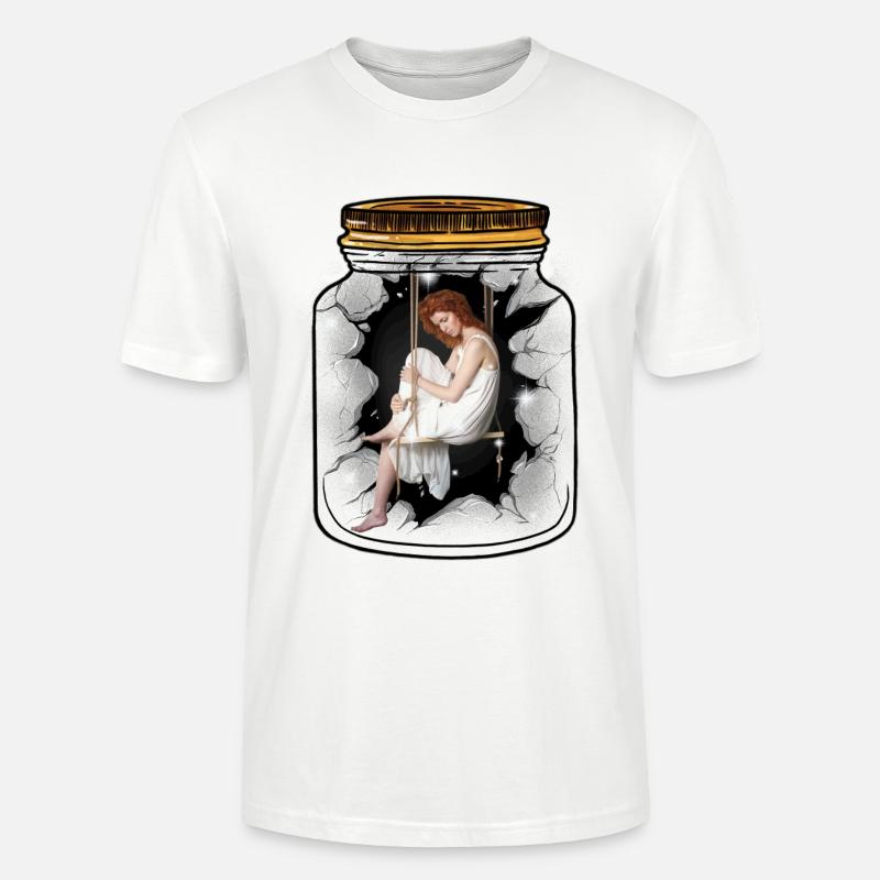 Emotionen Gefühle Depression Einsamkeit - Stanley/Stella Unisex Bio-T-Shirt CRAFTER - Weiß
