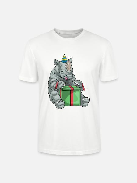 Rhino Birthday Package - Stanley/Stella CRAFTER Unisex Organic T-Shirt - white