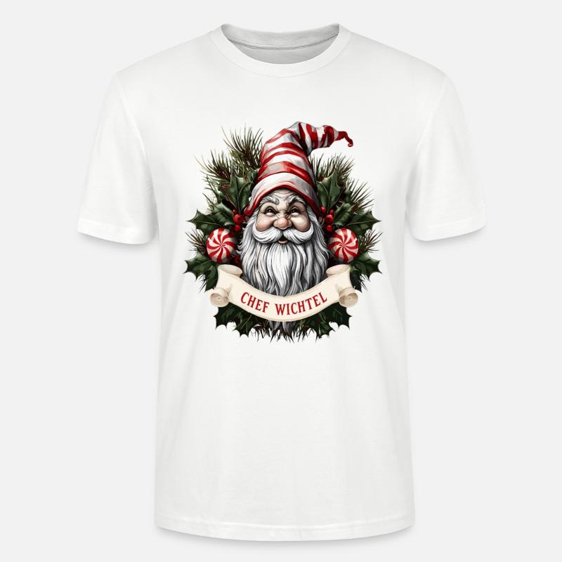 Chef Wichtel Weihnachtsgnom - Stanley/Stella Unisex Bio-T-Shirt CRAFTER - Weiß