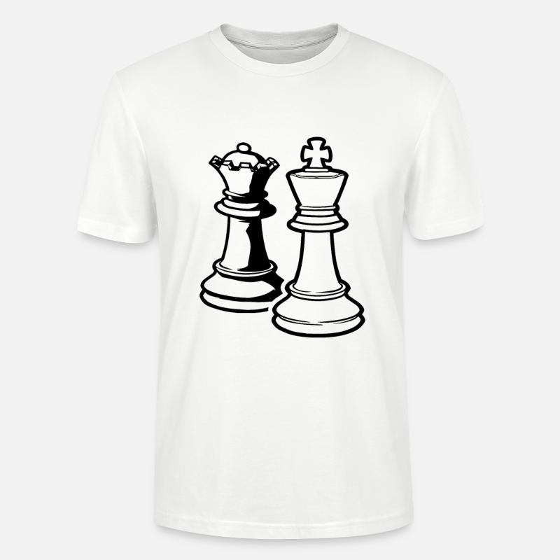 Schach Dame und König - Stanley/Stella Unisex Bio-T-Shirt CRAFTER - Weiß