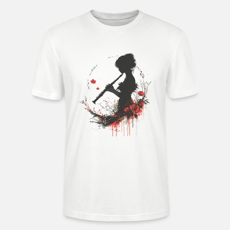 Flötenmädchen - Stanley/Stella Unisex Bio-T-Shirt CRAFTER - Weiß