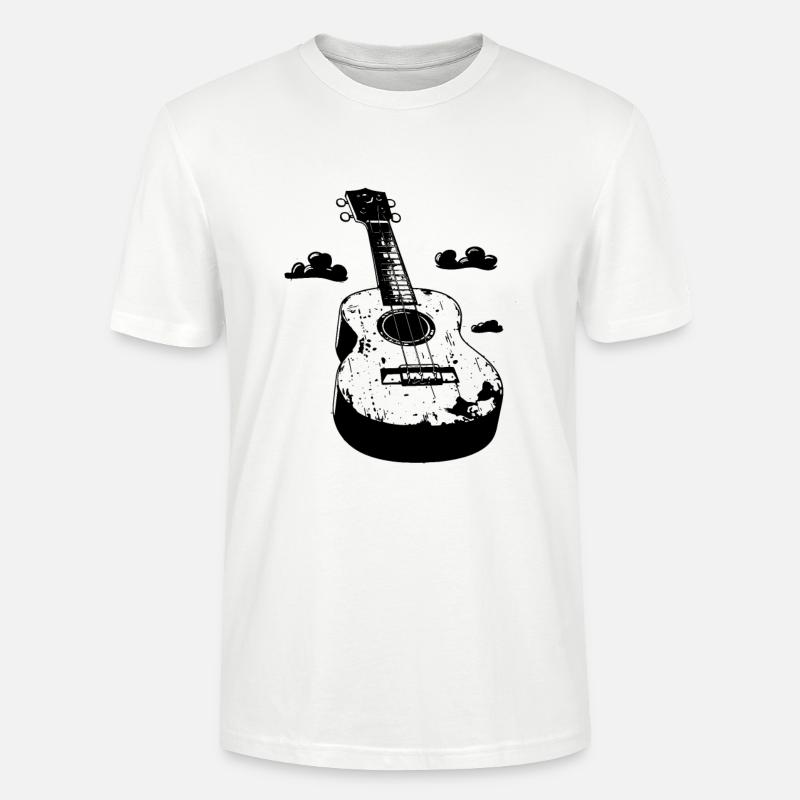 Ukulele Comic-Stil - Stanley/Stella Unisex Bio-T-Shirt CRAFTER - Weiß