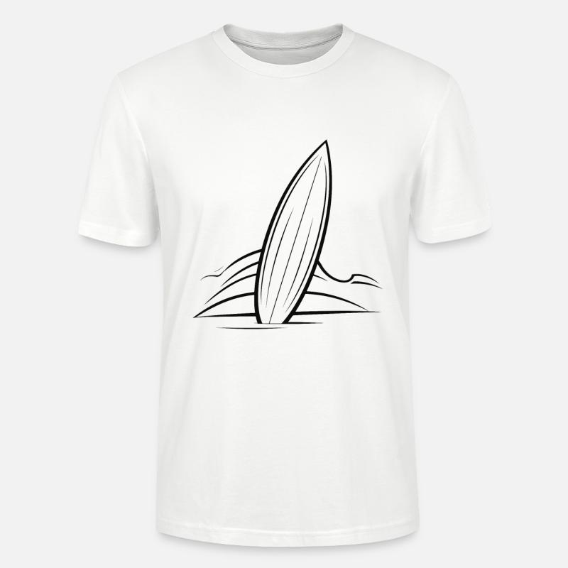 Dessin de planche de surf - T-shirt bio CRAFTER Stanley Stella Unisexe - blanc