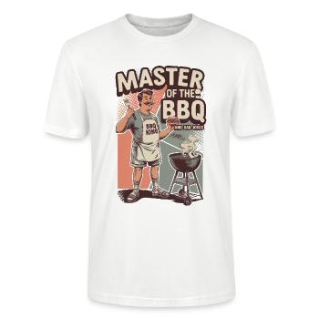 Retro BBQ Master Lustiger Grill König - Stanley/Stella Unisex Bio-T-Shirt CRAFTER - Weiß - Vorne - Alina (178cm) & Michal (187cm)