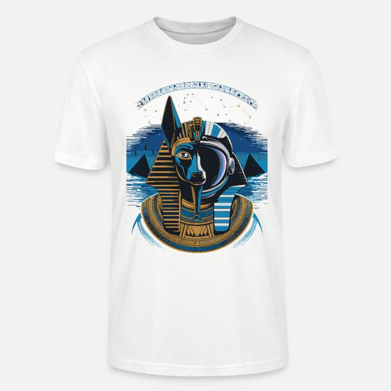 Conception hybride Anubis céleste - T-shirt bio CRAFTER Stanley Stella Unisexe - blanc