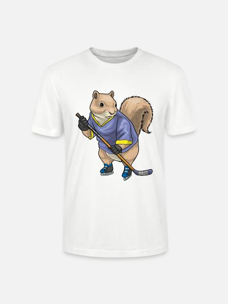 Eichhörnchen Eishockey Eishockeyschläger - Stanley/Stella Unisex Bio-T-Shirt CRAFTER - Weiß
