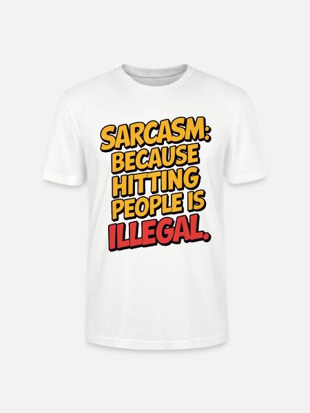 Sarkasme fordi ærlighed er for risikabelt sjovt citat - Stanley Stella CRAFTER unisex økologisk-T-shirt - hvid