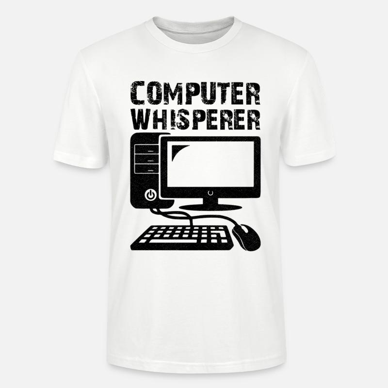 computer whisperer - Stanley/Stella Unisex Bio-T-Shirt CRAFTER - Weiß