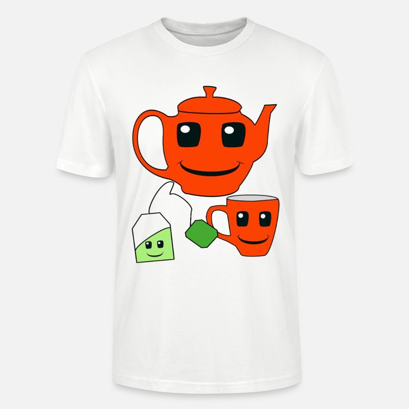 Teekanne Tee Tasse Teebeutel - Stanley/Stella Unisex Bio-T-Shirt CRAFTER - Weiß