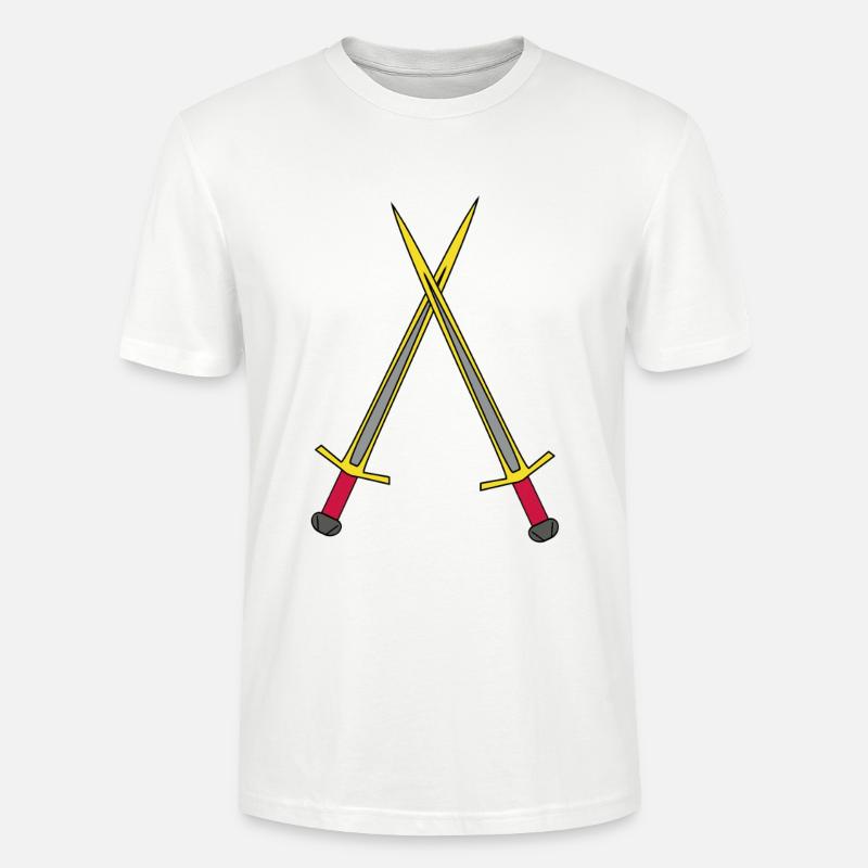 Épée Chevalier Guerrier Médiéval Épées - T-shirt bio CRAFTER Stanley Stella Unisexe - blanc