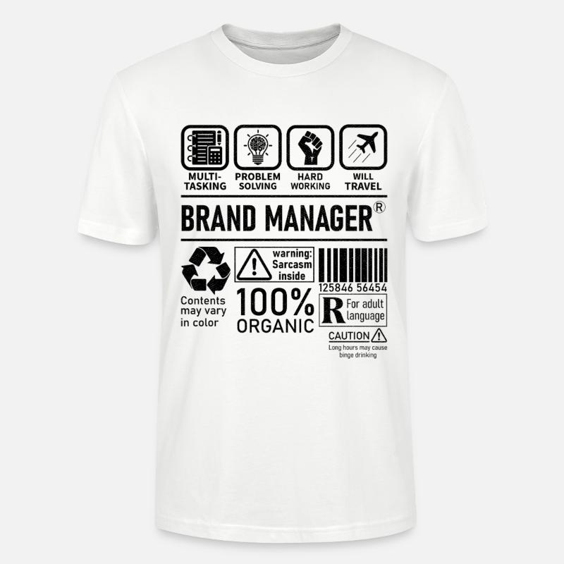 Brand Manager multi tasking problem solving - Stanley/Stella CRAFTER Unisex Organic T-Shirt - white