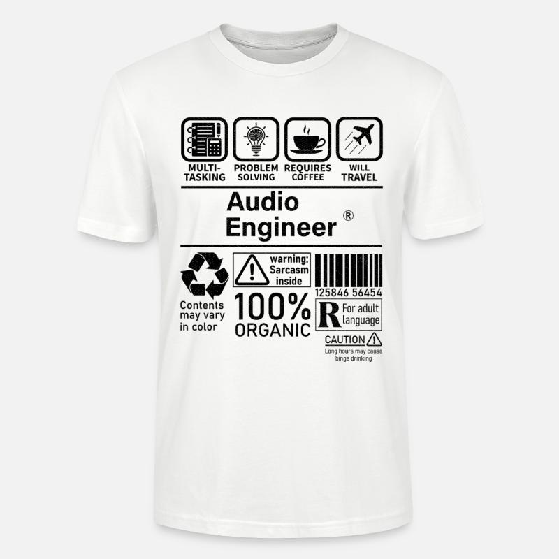 Audio Engineer multi tasking problem solving - Stanley/Stella Unisex Bio-T-Shirt CRAFTER - Weiß