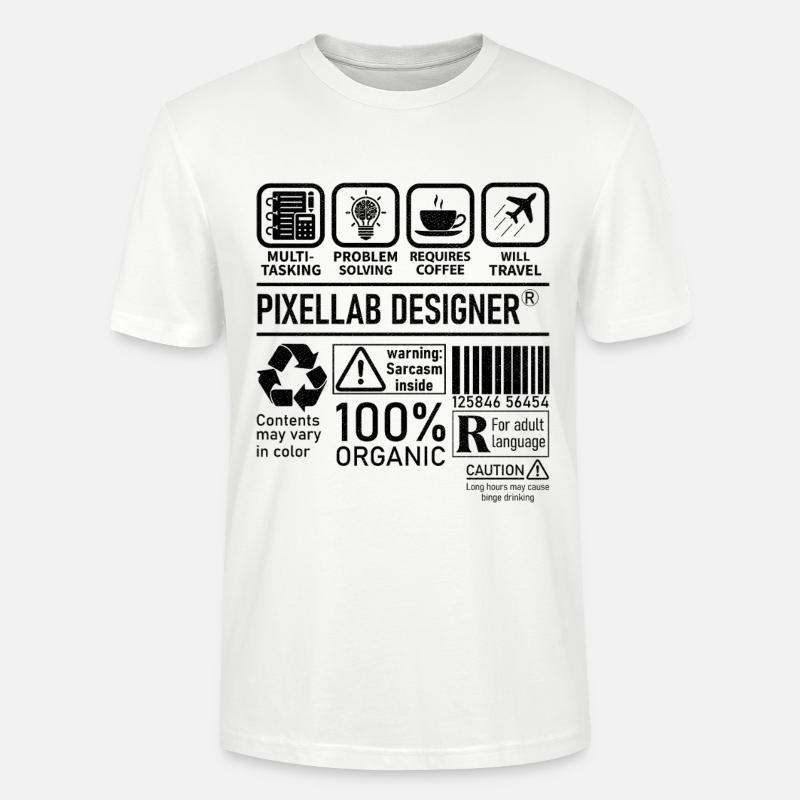 Pixellab Designer multi tasking problem solving - Stanley/Stella Unisex Bio-T-Shirt CRAFTER - Weiß