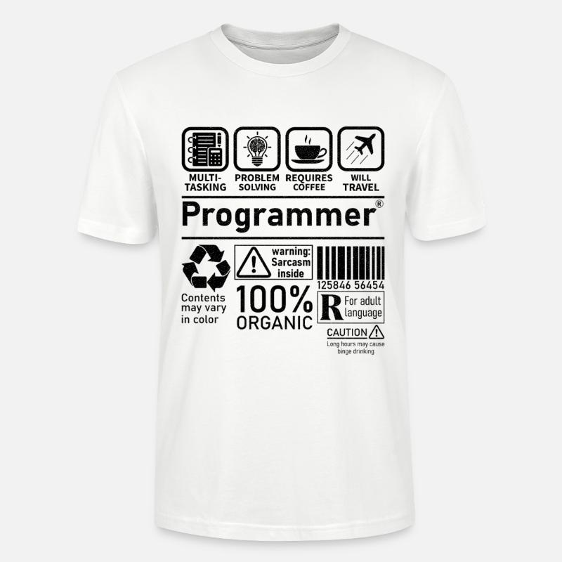 Programmer multi tasking problem solving requires - Stanley/Stella Unisex Bio-T-Shirt CRAFTER - Weiß