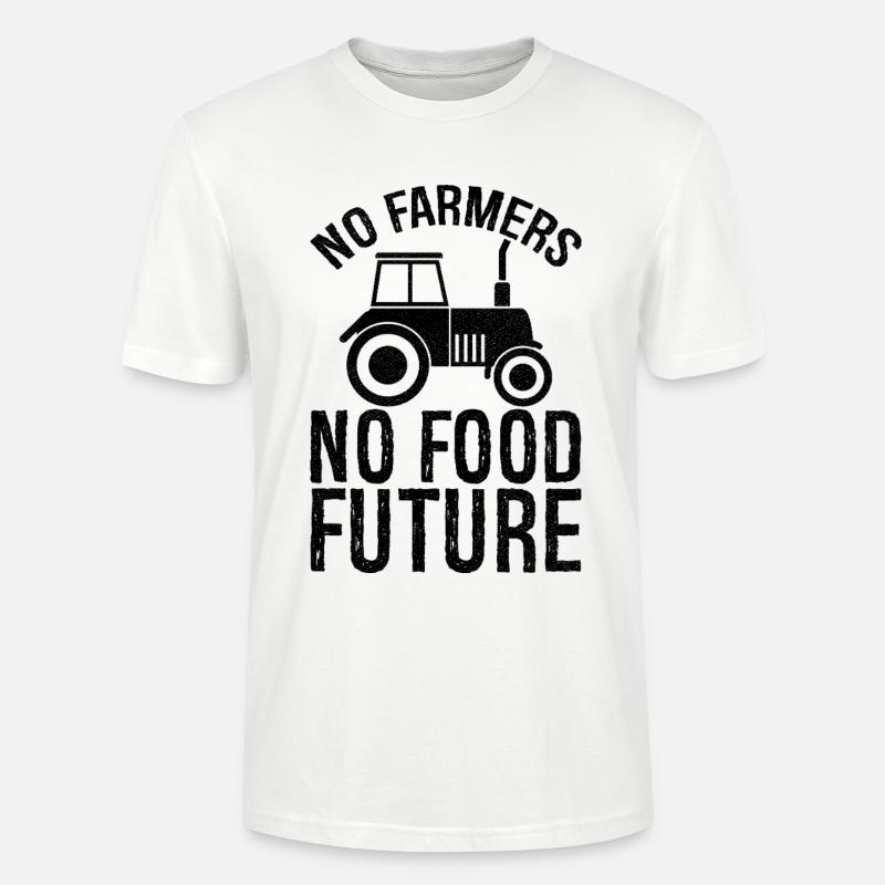 Pas d’agriculteurs, pas d’avenir alimentaire - T-shirt bio CRAFTER Stanley Stella Unisexe - blanc