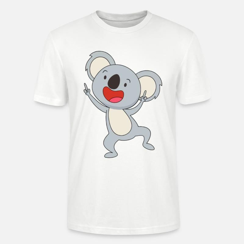 Dancing Koala Joy - Stanley/Stella Unisex Bio-T-Shirt CRAFTER - Weiß