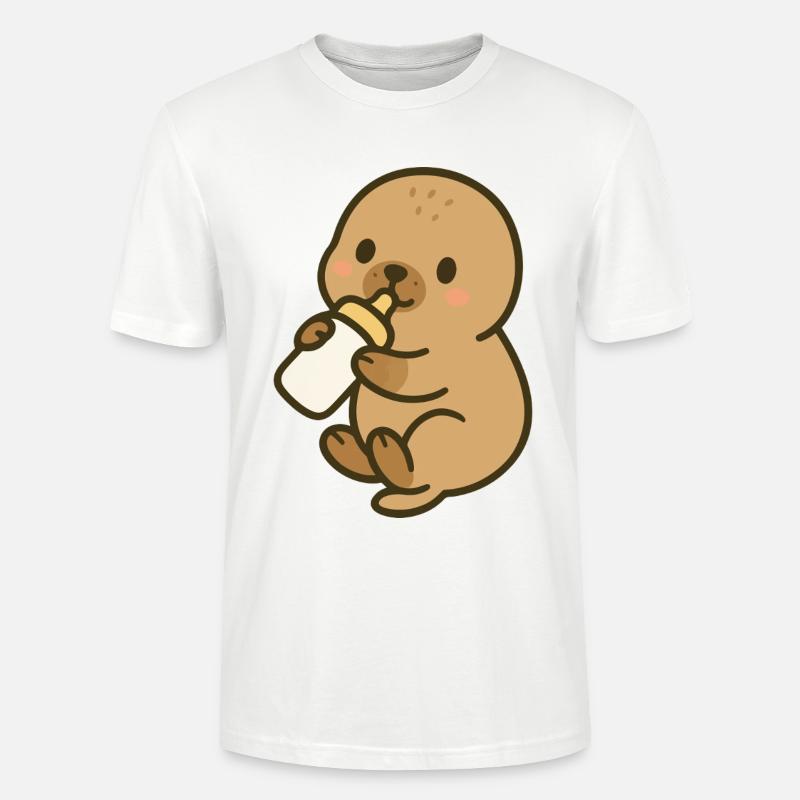 Fläschchenzeit am Meer - Stanley/Stella Unisex Bio-T-Shirt CRAFTER - Weiß