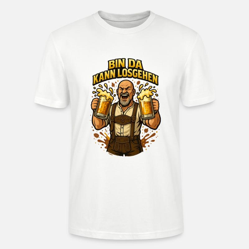 Bier Bierkrug Bierflasche Bierzelt Biergarten - Stanley/Stella Unisex Bio-T-Shirt CRAFTER - Weiß