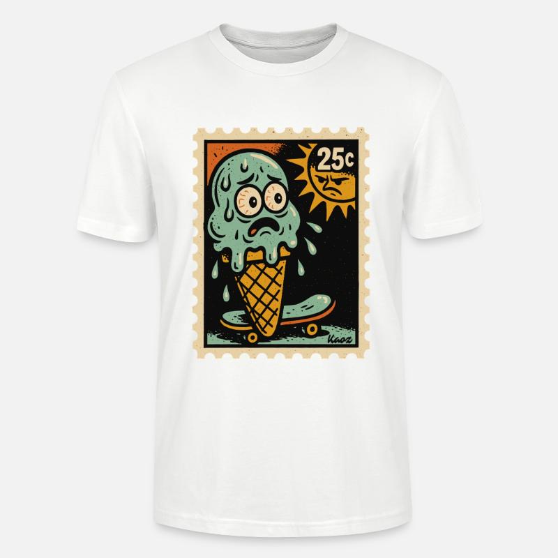 Melancholisches Eis und Sonnenstempel - Stanley/Stella Unisex Bio-T-Shirt CRAFTER - Weiß