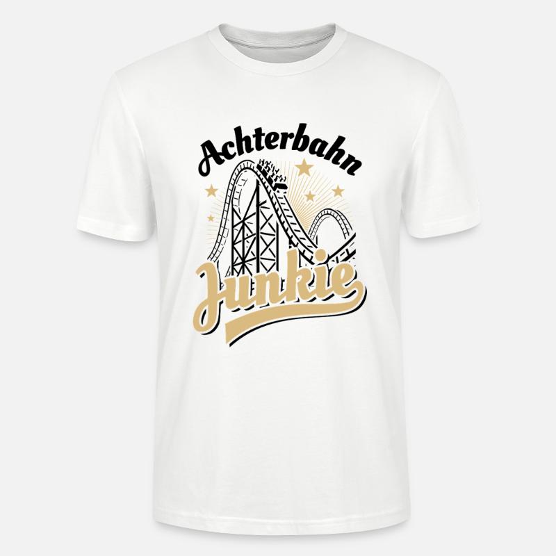 Achterbahn Junkie - Freizeitpark - Looping - Stanley/Stella Unisex Bio-T-Shirt CRAFTER - Weiß