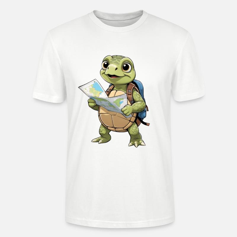 Abenteuertrend Schildkrötenreise - Stanley/Stella Unisex Bio-T-Shirt CRAFTER - Weiß