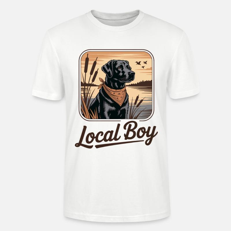 Local Boy Labrador Jagd Hund - Stanley/Stella Unisex Bio-T-Shirt CRAFTER - Weiß