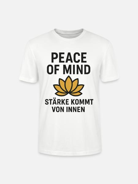 Zen-Lotus Peace and Inner Power - Stanley/Stella CRAFTER Unisex Organic T-Shirt - white
