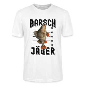 Barsch Jäger Raubfischangeln Barsche angeln - Stanley/Stella Unisex Bio-T-Shirt CRAFTER - Weiß - Vorne - Alina (178cm) & Michal (187cm)
