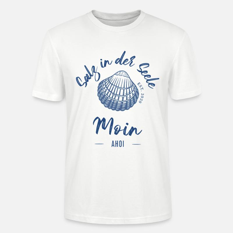 Le sel dans l’âme | Maritmes Design - T-shirt bio CRAFTER Stanley Stella Unisexe - blanc