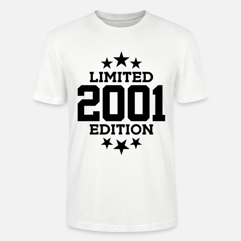 ÉDITION LIMITÉE 2001 25E ANNIVERSAIRE - T-shirt bio CRAFTER Stanley Stella Unisexe - blanc