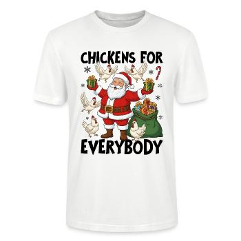 Chickens for Everybody - Stanley/Stella Unisex Bio-T-Shirt CRAFTER - Weiß - Vorne - Alina (178cm) & Michal (187cm)