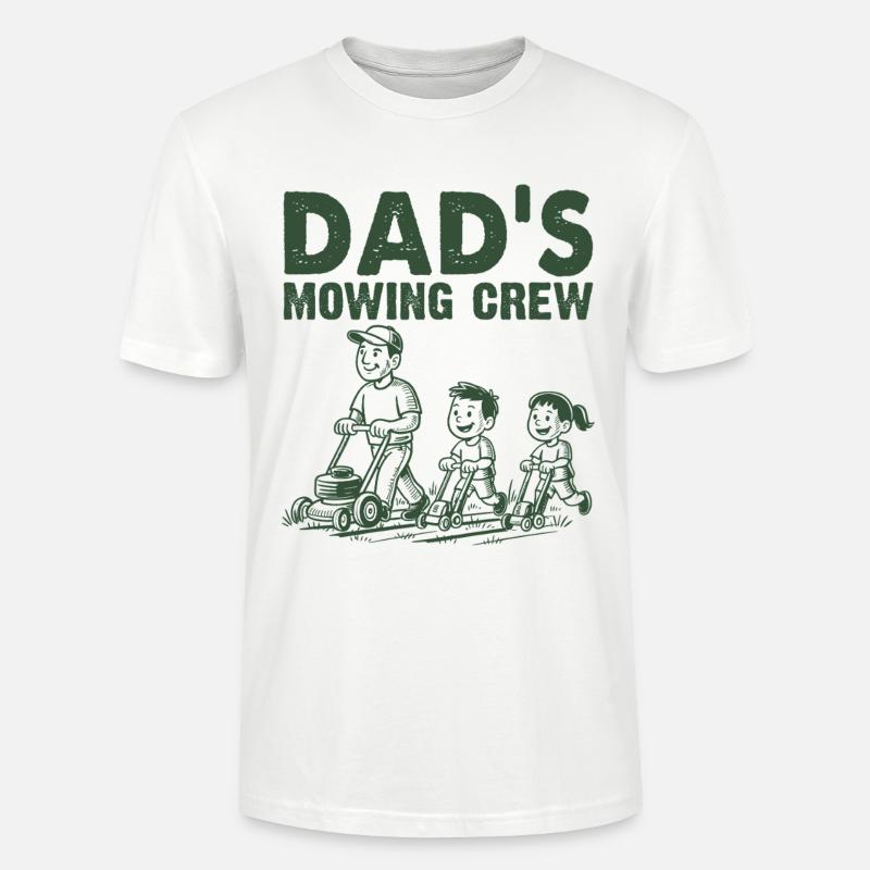 Dad's Mowing Crew - Stanley/Stella Unisex Bio-T-Shirt CRAFTER - Weiß