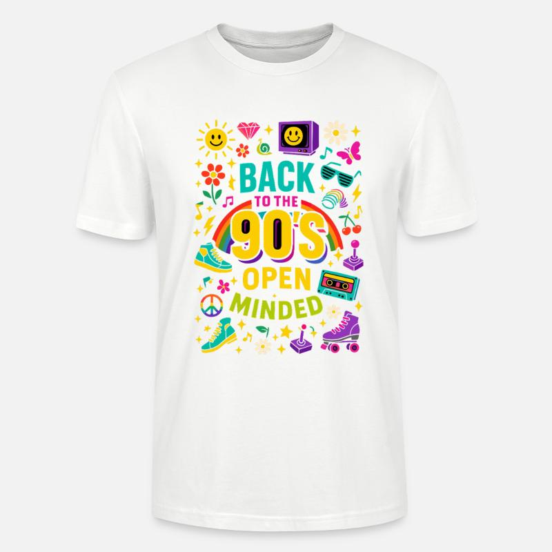 Back To The 90'S Open Minded - Stanley/Stella Unisex Bio-T-Shirt CRAFTER - Weiß