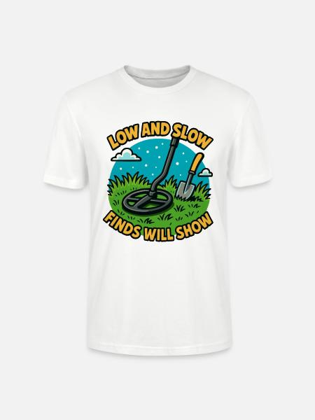 Niedrige und langsame Funde zeigen Metallerkennung - Stanley/Stella Unisex Bio-T-Shirt CRAFTER - Weiß