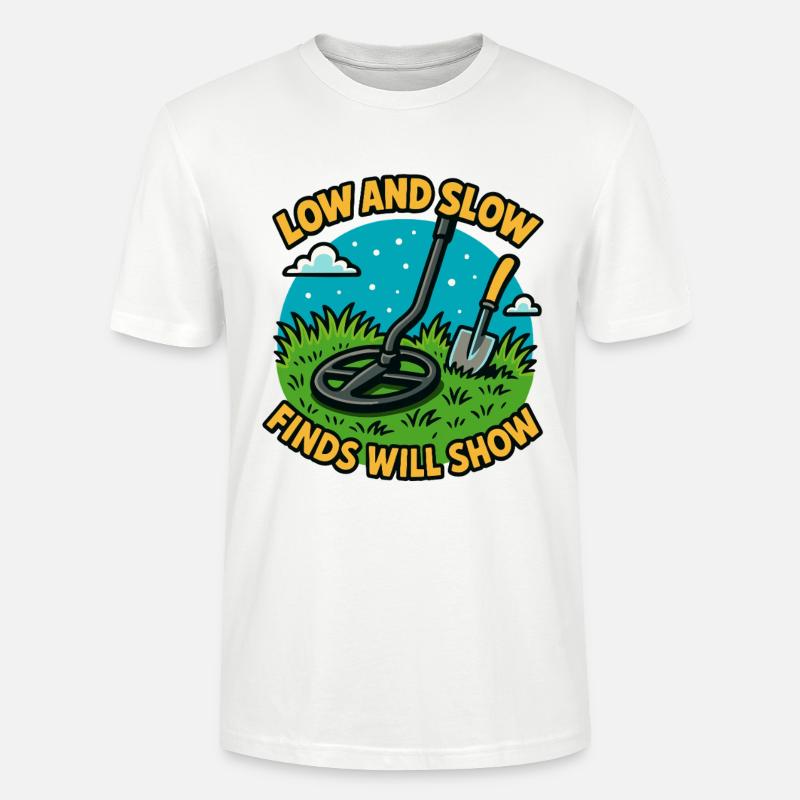 Niedrige und langsame Funde zeigen Metallerkennung - Stanley/Stella Unisex Bio-T-Shirt CRAFTER - Weiß