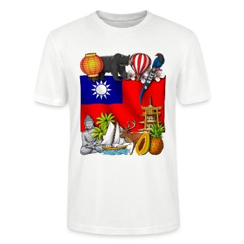 Taiwan - T-shirt bio CRAFTER Stanley Stella Unisexe - blanc - Devant - Alina (178cm) & Michal (187cm)
