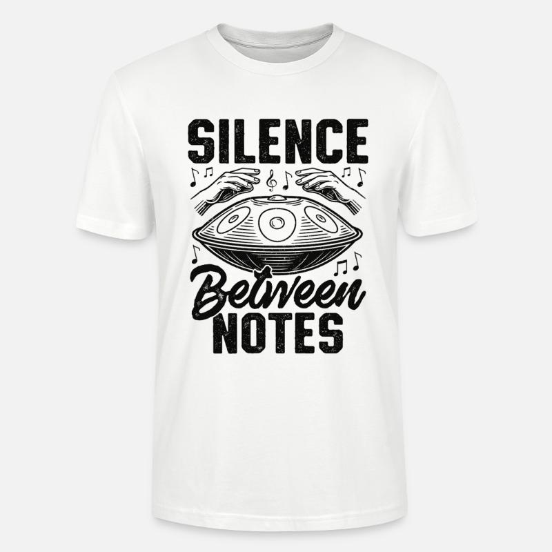 Silence Between Notes - Stanley/Stella CRAFTER Unisex Organic T-Shirt - white