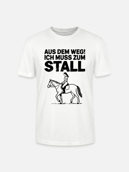 Pferd, Reiten, Reiterin, Pferdebesitzer, Reitsport - Stanley/Stella Unisex Bio-T-Shirt CRAFTER - Weiß