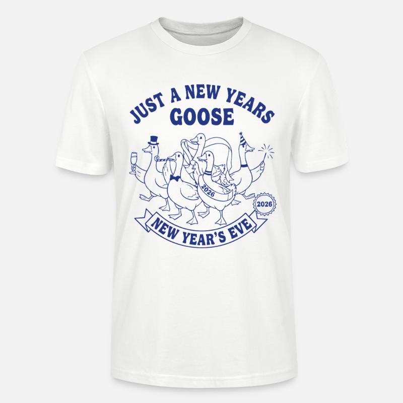 Nur eine Neujahrsgans 2026 Feier - Stanley/Stella Unisex Bio-T-Shirt CRAFTER - Weiß