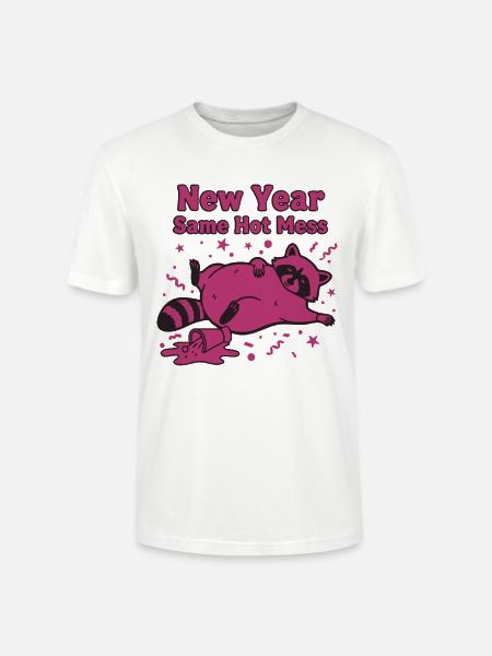 Neujahr Same Hot Mess Celebration 2025 - Stanley/Stella Unisex Bio-T-Shirt CRAFTER - Weiß