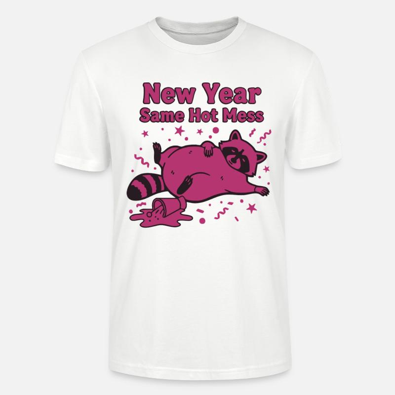 Neujahr Same Hot Mess Celebration 2025 - Stanley/Stella Unisex Bio-T-Shirt CRAFTER - Weiß
