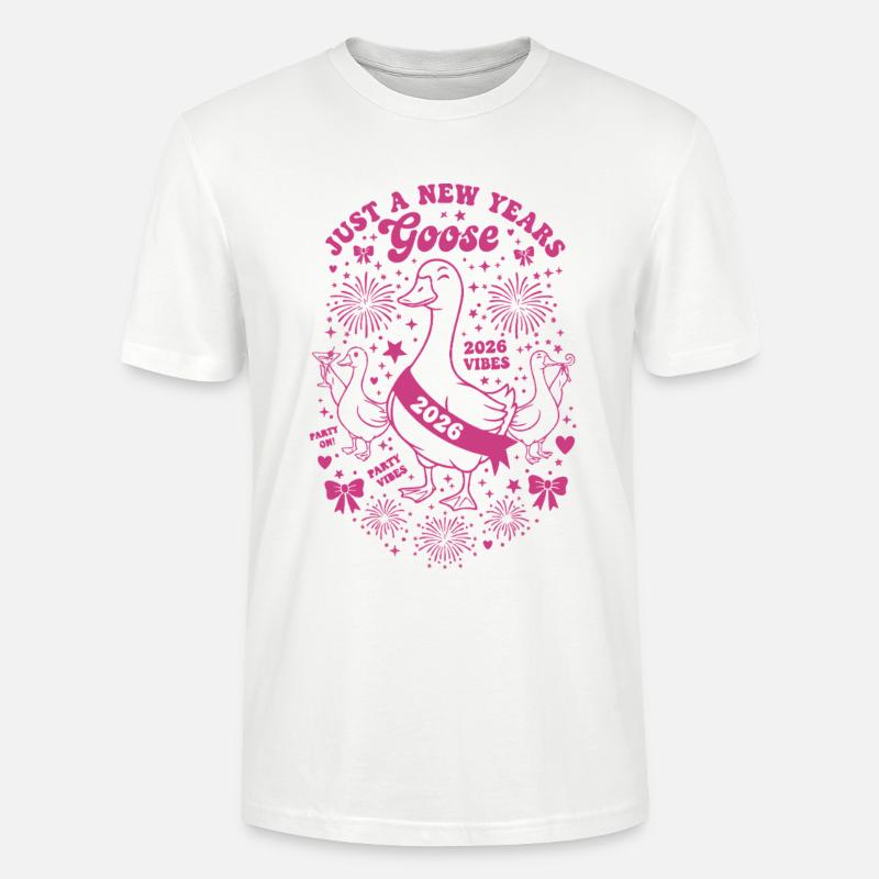 Nur eine Silvester-Gans-Party 2026 - Stanley/Stella Unisex Bio-T-Shirt CRAFTER - Weiß