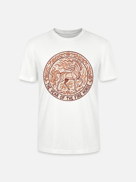 Das Jahr des Feuerpferd-Designs - Stanley/Stella Unisex Bio-T-Shirt CRAFTER - Weiß