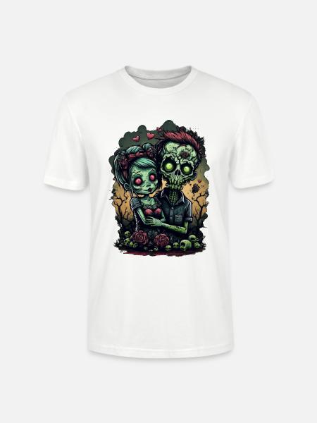 Valentine Zombie Love - Stanley/Stella CRAFTER Unisex Organic T-Shirt - white
