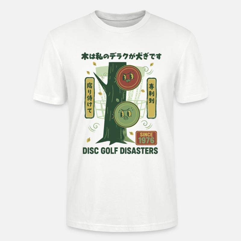 Disc-Golf-Katastrophen seit 1976 Lustiger Disc-Golfer - Stanley/Stella Unisex Bio-T-Shirt CRAFTER - Weiß