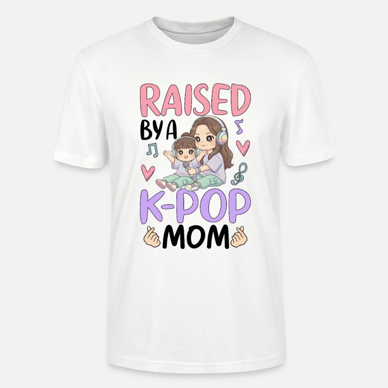 Raised By A K-Pop Mom - Stanley/Stella Unisex Bio-T-Shirt CRAFTER - Weiß