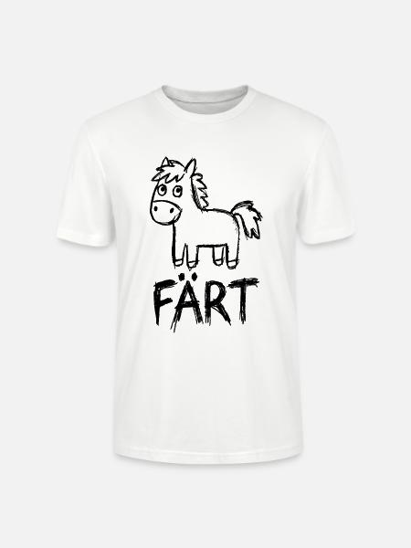 Cavalier cheval Propriétaire de chevaux FÄRT - T-shirt bio CRAFTER Stanley Stella Unisexe - blanc