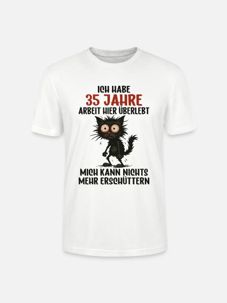 35 Jähriges Firmenjubiläum Dienstjubiläum Arbeit - Stanley/Stella Unisex Bio-T-Shirt CRAFTER - Weiß